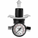 1/4" Air Pressure Regulator Reducer 12Bar 180 PSI Spray Gun Pressure Valve Gauge