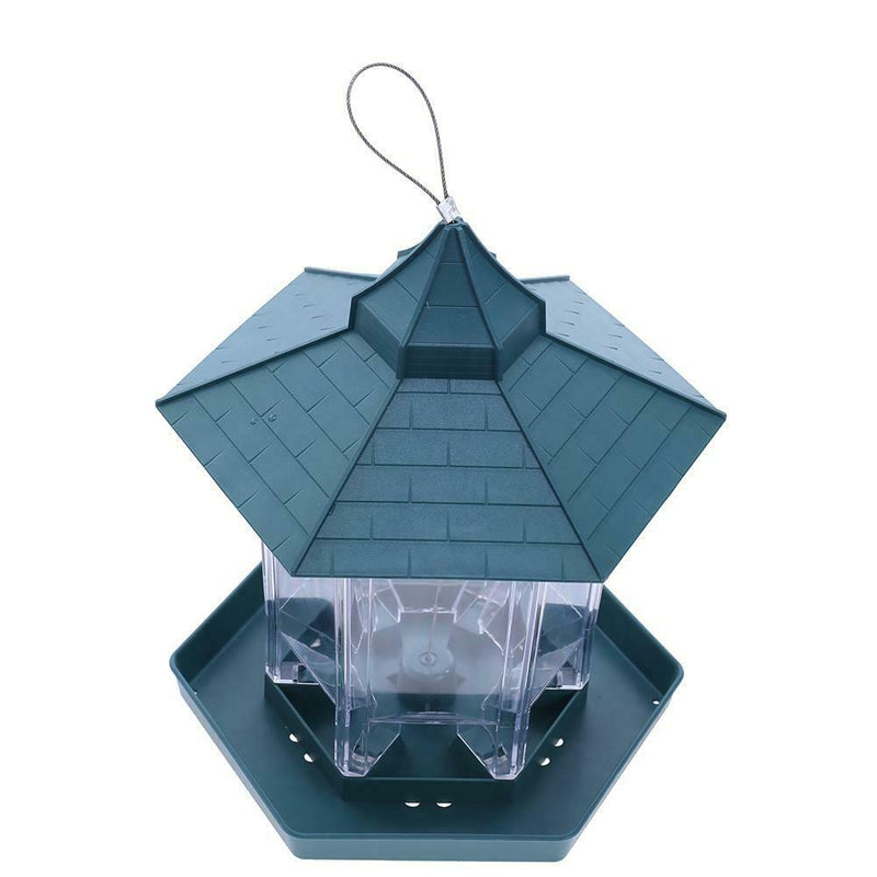 Outdoor Wild Bird Feeder Squirrel Proof Garden Seed Food Container Hanging Patio