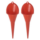 2x Plastic Long Stem Car Vehicle Motorbike Fuel Gasoline Petrol Fill Funnels