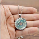 Blue Flower Chakra Flower Pendant Mandala Jewelry Sacred Geometry Necklace New