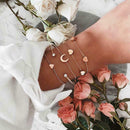 5pcs/set Boho Love Moon Bracelet Multi-layer DIY Charm Women Bangle Jewelry
