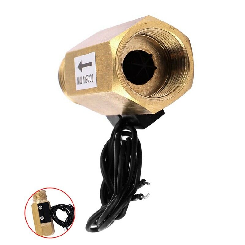 G1/2 Inch Thread Liquid Water Flow Switch Flowmeter Fluidmeter 1.2-12L/Min  K9Z2