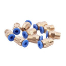 10 Pcs Straight Quick Connectors Pneumatic Fittings 4mm x 1/8" PT Male Thre D4R5