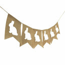 Rabbit Burlap Garland Bunny Burlap Garland Rustic Easter Decorations White RF7E1