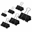 Binder Clips Paper Clamps Assorted Sizes 100 Count (Black), X Large, Large, C6R9