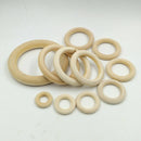 DIY Baby Wooden Teething Rings Necklace Bracelet DIY Crafts 35mm 20pcs