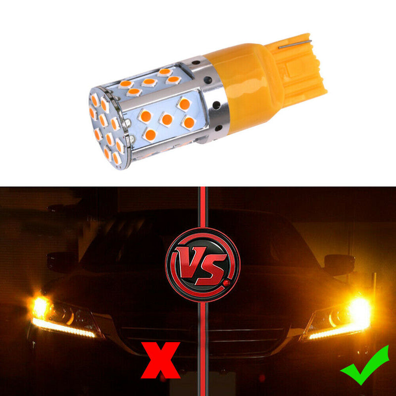 1* T20 7440 LED Car Light Bulb 3030 35SMD Error Free Turn Signal Stop Anti-Hyper