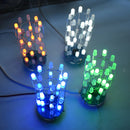 LED Light Cube DIY Kits Electronic Tower White LED Display, 32 White LEDs