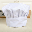 6 Pieces White Apron Set Unisex Adjustable Chef Hat Kitchen Baker Cook Apro