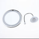 Adjustable Gooseneck Suction Cup 10X Magnifying Makeup Mirror with Light