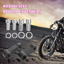 Universal Aluminum Motorcycle Mirror Risers Extenders Extension Adapters