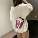 Popcorn Shaped Women Shoulder Bags Personality Design Chain Crossbody Bag