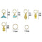 50Pcs/Set Ocean Animal Pendant Dreadlock Hair Braid Pins Rings Clips JewelryJ Ew