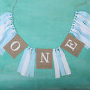 1pc White Art Cloth Flag Summer Fresh Style Banner for Birthday Parties Kit