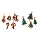25pc Mixed Metal Enamel Charms Christmas Pendants Beads for Bracelet Earrin T Nw