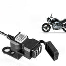 Waterproof Dual USB 9-90V Motorcycle Charger Switch Hot Socket w/ N5H5 R0W3