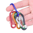 5Pcs/set Spring Lock Carabiner Snap Hook Hanger Locking Clip Keychain Camping-
