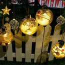 8cm Transparent Christmas Ball LED Lights Tree Ornament Plastic Bauble Xmas L9O9