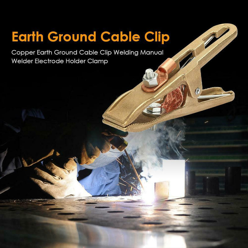 Copper Earth Ground Cable Clip Welding Manual Welder Electrode Clamp (500A)