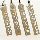 Creative Hollow Metal Straight Measure Ruler Diary DIY Bookmark Stationery