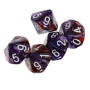 10pcs Acrylic 10 Sided Dice Game Dice Set D10 For Board Game Card Game