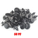 50pcs 7mm Black Fastener Truck Durable Rivets Retainer Splash Guard Clip Car