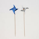100pcs Pack Foil Windmill Fruit Sticks Cocktail Picks Party Table Decoration