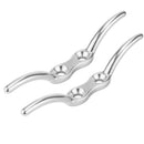 2pcs Bolt-on 4" Rope Cleat Hook StainlessSteel Tie Down for Boat Deck Flagpole