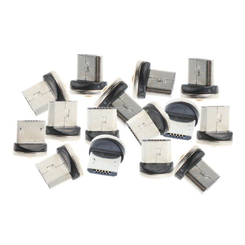 15Pcs Micro  Magnetic Tips Data Transfer Head Adapter For Android