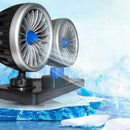 12V 360 Degree All-Round Adjustable Car Auto Air Cooling Dual Head Fan Low