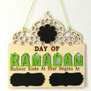 Wood Eid Mubarak Hanging Ornament Muslim Ramadan Festival Pendant Decoration