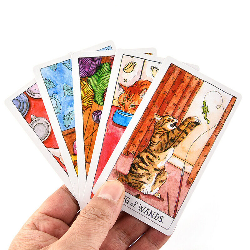 Cat Tarot Cards Game Party Playing Tarot Cards Whimsical and Humorous TarotB&SE
