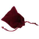 10 pieces Velvet Bags Wedding Party Gift Drawstring Jewelry Pouches Wine Red