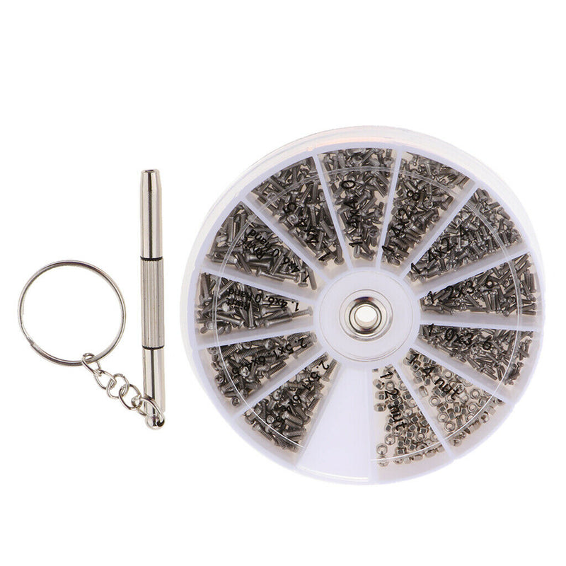 Eyeglass Repair Kit, 600Pcs Sunglasses Watch Tiny Screws Assortment Stainless