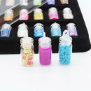 48 Color Nail Jewelry Glass Bottle No Fading Natural Slime DIY Filler Supplies
