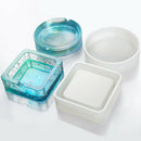 Transparent Silicone Round Square Ashtray Mould Mould Square Diy Epoxy Jewe C9K1