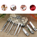 12Pcs/Set Professional Women Stainless Steel Nail Clippers Cleaner Pedicure S7U4