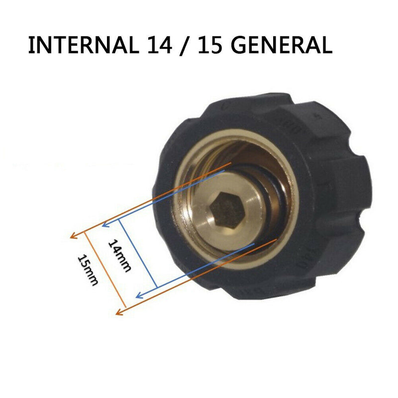 3/8 Quick Connect Male to M22 14 15 Female Adapter for Pressure Washer