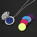 Aromatherapy Essential Oil Diffuser Necklace Stainless Steel Locket Pendant X6E9