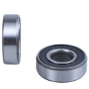 2Pcs 6202RS 15mm Inner 35mm Outer Single Row Deep Groove Ball Bearing