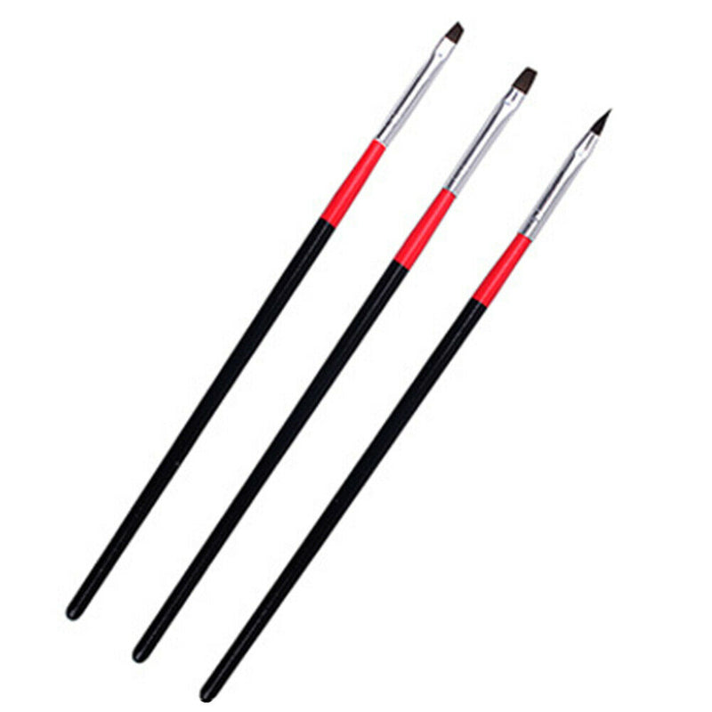 3pcs Nail Art Design Drawing Painting Dotting Tool Pen Polish Brush Set