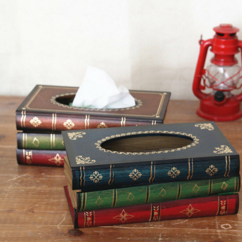 Desktop Wooden Tissue Box Napkin Cube For Home Bedroom Office Toilet