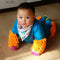 Baby Long Sleeve Crawling Mop Jumpsuit Romper One Piece Blue+Orange 90cm