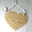 Wooden Heart Shaped Wedding Message Board, Wedding Bookmarks, Wedding Guest A4X2