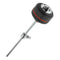 Round Shape Stainless Steel Shaft 15x5cm Silicone Bass Drum Beater Black