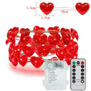 4m 40LED Copper Wire String Light Rhomb Heart Valentines Day Decor Light