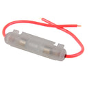 2pcs Motorcycle Motorbike In-Line Glass Tube 15 AMP Lead Wire Fuse Holder Box