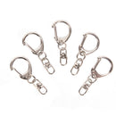 10Pcs/lot Polished Clasp Ring Keyrings Keychain Key Chains DIY Jewelry Making BX