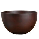 2x Japanese Round Wooden Tableware Bowls Kitchen Restaurant Noodles Bowl