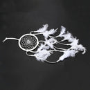 Handmade atrapauenos-SODIAL(R)Handmade atrapauenos white feather with clear